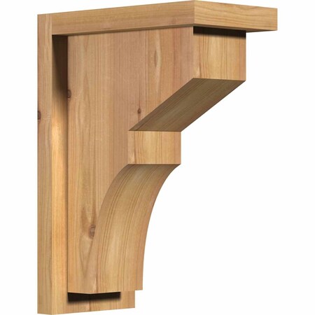 Ekena Millwork Monterey Smooth Corbel w/Backplate, Western Red Cedar, 5 1/2"W x 10"D x 14"H COR06X10X14MON01SWR